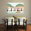 «Colorful Coastal Village», impression d'art contemporain abstrait-1198982280