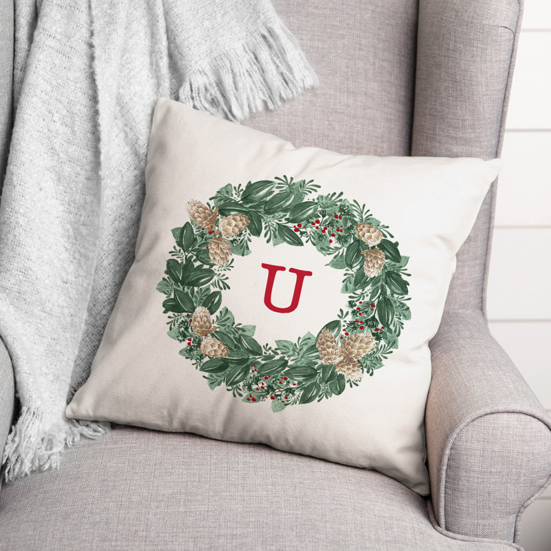Reversible Throw Pillow, U