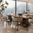 Nut-brown + Black Rectangular Solid Wood  desk-1265864747