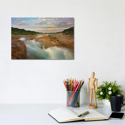 River In Pedernales Falls State Park, Texas by Tim Fitzharris - Wrapped Canvas Print