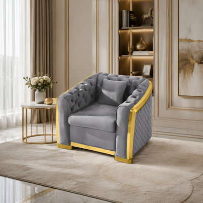 Canapé simple Chesterfield avec coussin