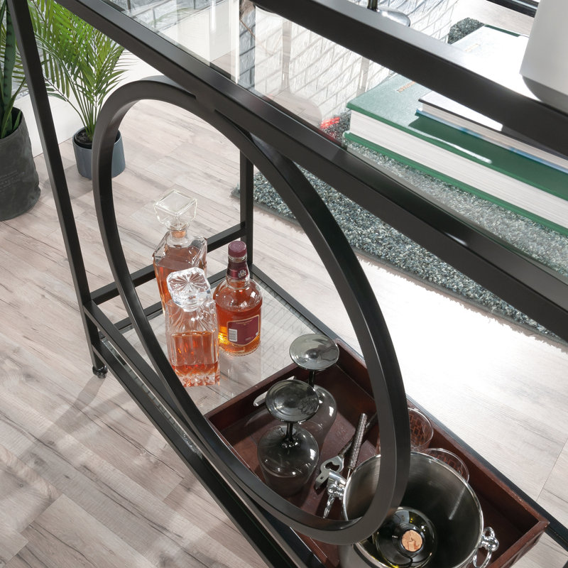 Chariot-bar, finition noire