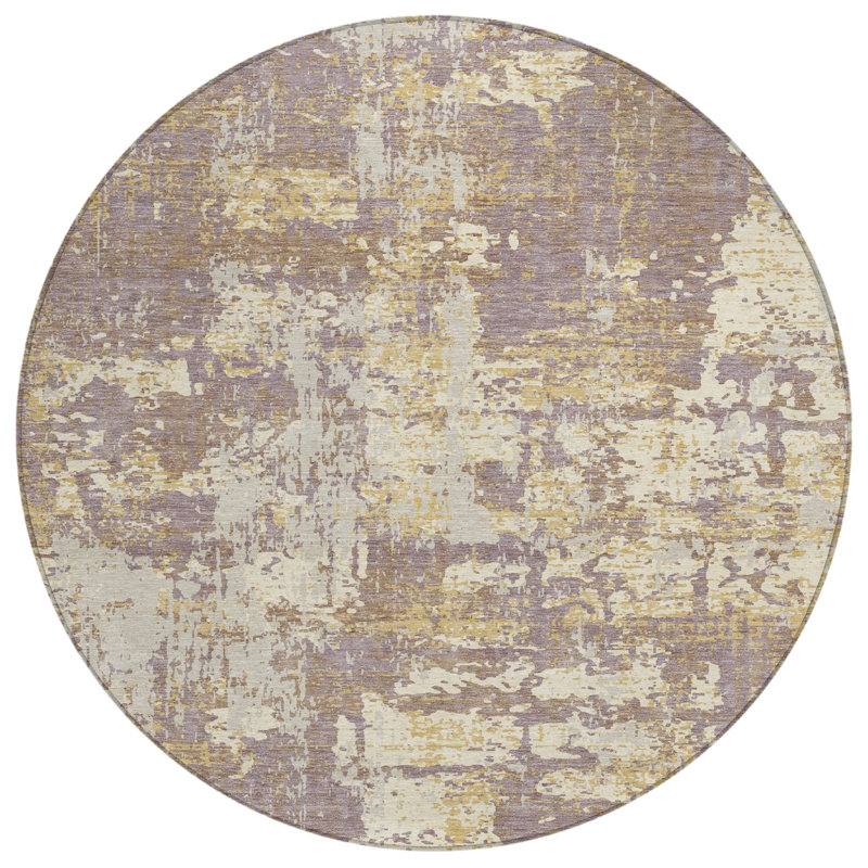 Tapis intérieur lavable rond 8 po Lavender