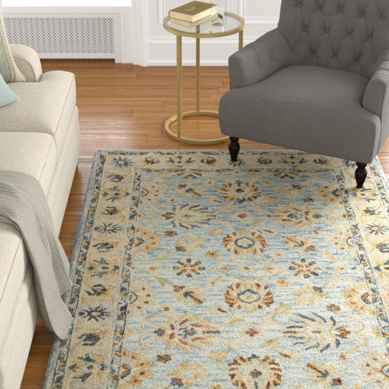 Hand Hooked Wool Oriental Indoor Rug, Rectangle 9'3" x 13'