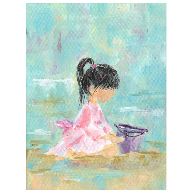 Art sur toile Summertime Girl, H 20 po x L 16 po x l 1,25 po