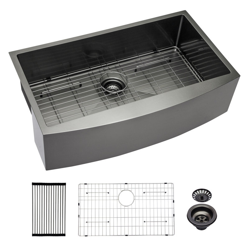 30 Inch Farmhouse Kitchen Sink - Stainless Steel Apron Front Farmhouse Sink 10 Inch Deep 16 Gauge Single Bowl Kitchen Sink Basin