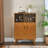 Versatile Home Liquor Cabinet with Multiple Storage Options and Durable Design