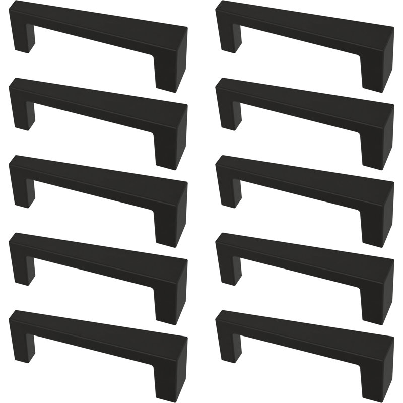 Angled 3" Center Bar Pull Multipack, Matte Black