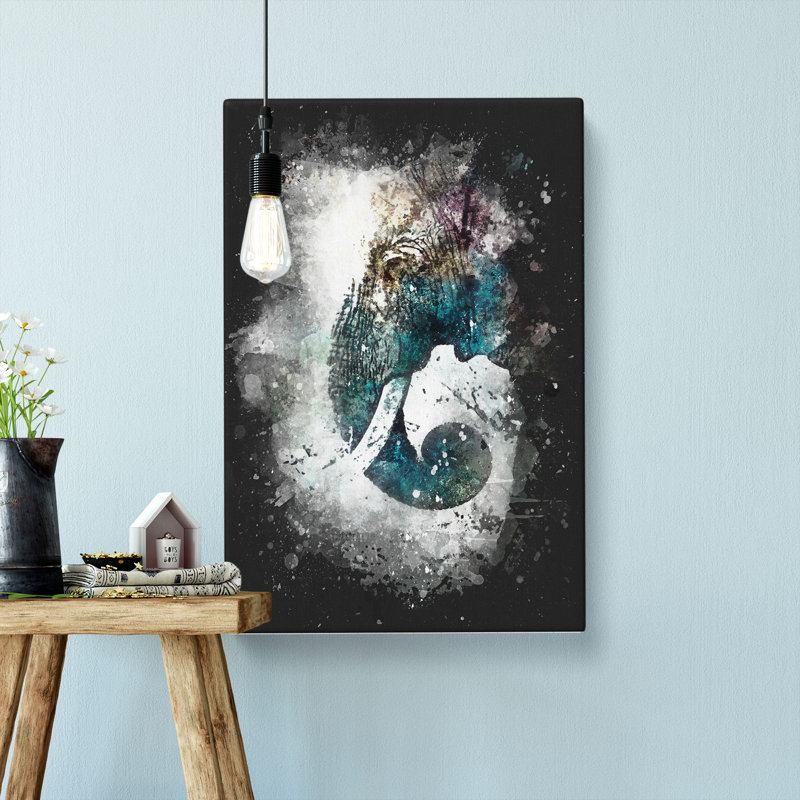 Elephant Profile - Wrapped Canvas, 76cm H x 50cm W x 3cm D