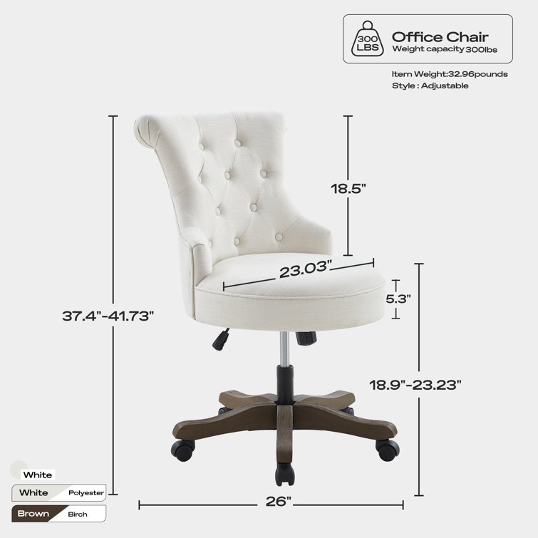 County Line Collection Burk Upholstered Arm Desk Chair CL11201-U