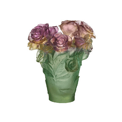 Rose Passion Handmade Crystal Table Vase