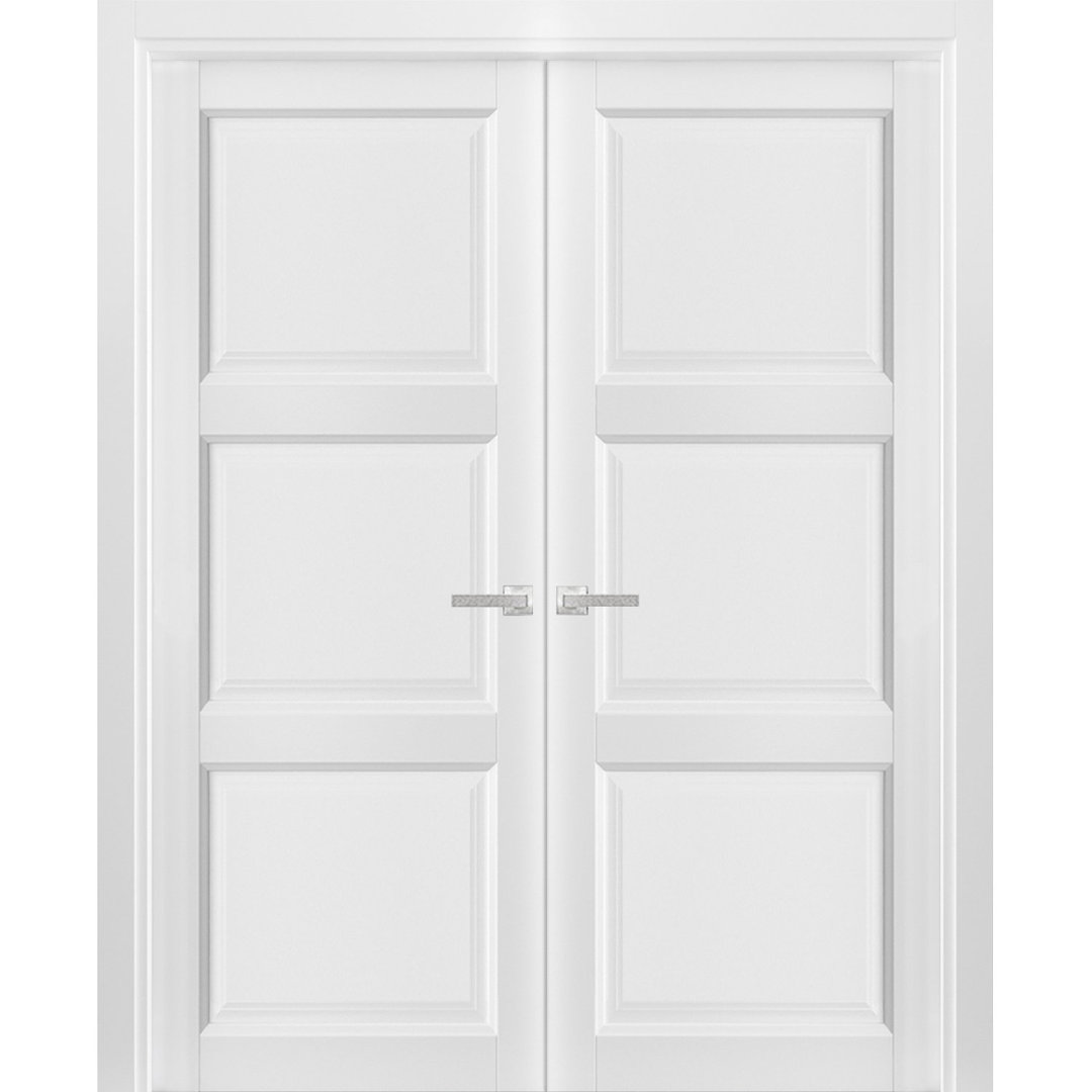Lucia Paneled Solid Wood Standard White Doors SARTODOORS 