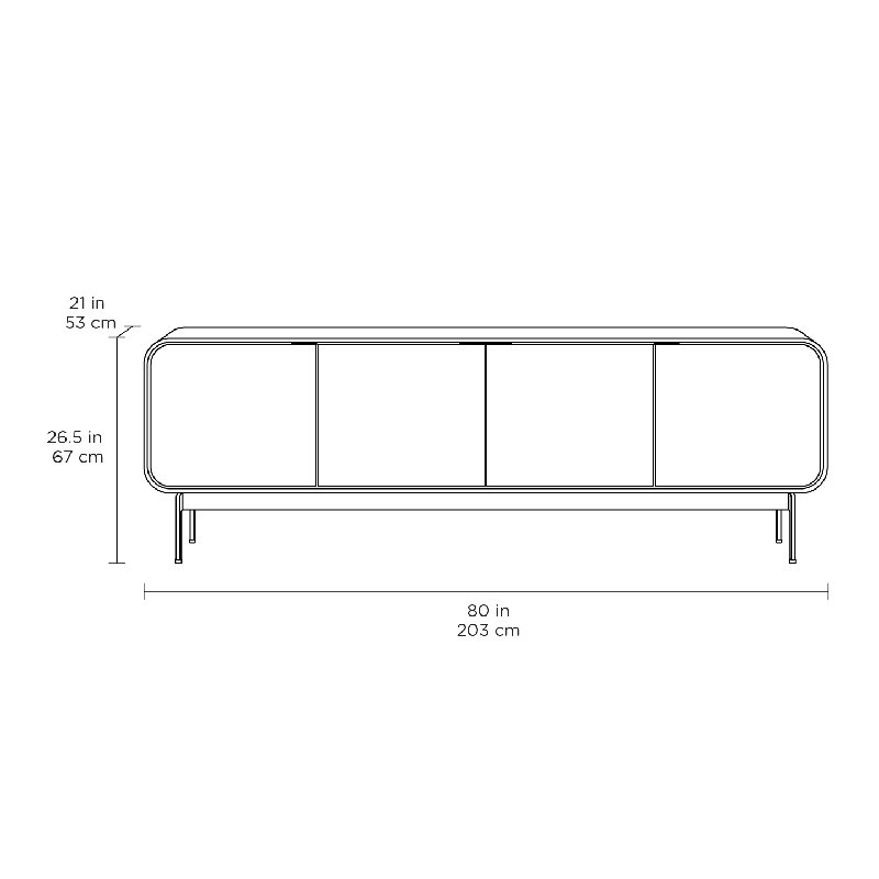 Solid Wood and Glass TV Stand