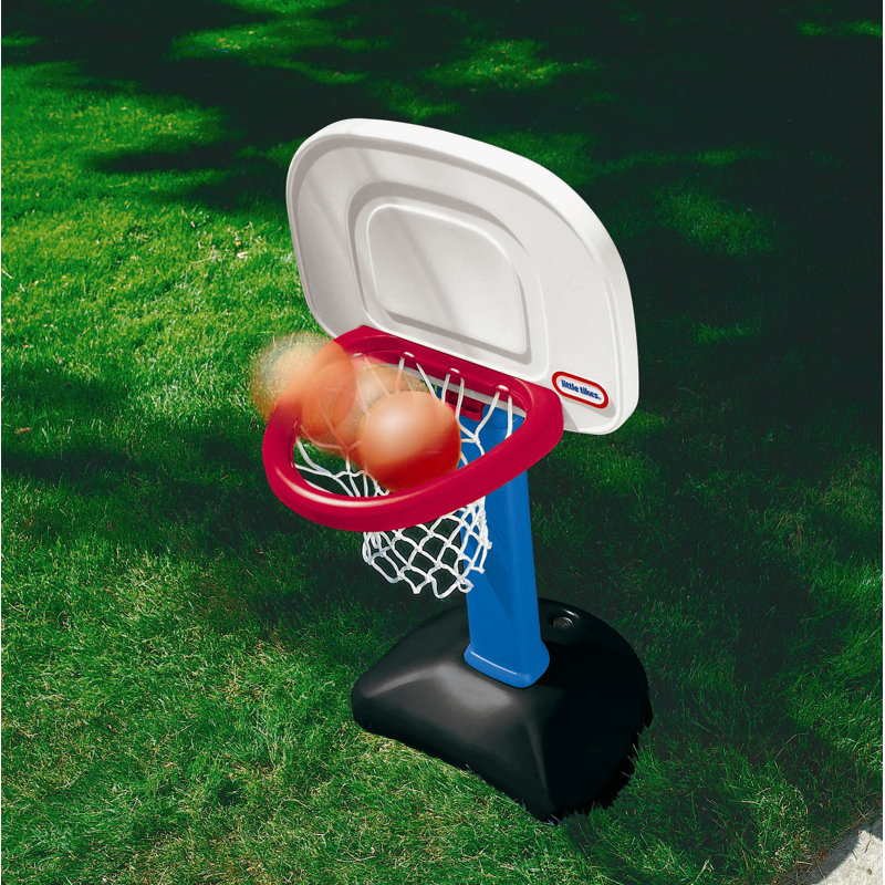 Adjustable Blue and Red Toddler Basketball Hoop Set