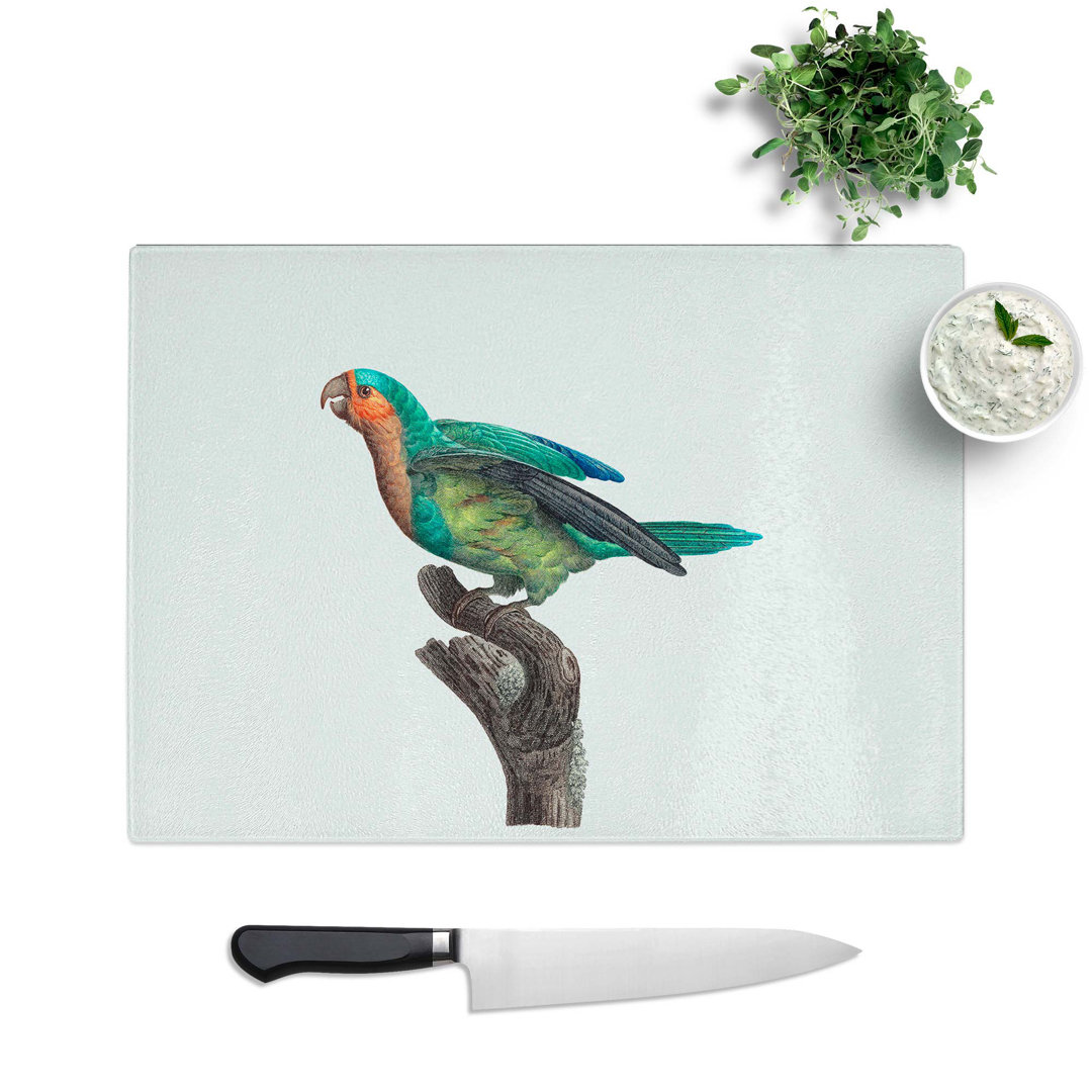 Tempered Glass a Parakeet Chopping Board
