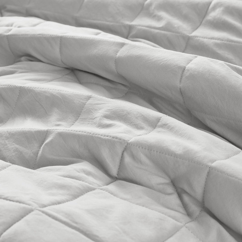Ensemble d'édredon Phoebe, Full / Queen Comforter + 2 Standard Shams, Gris