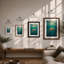 Turtle in Light Coastal - Framed Print-1276035300-1276035307