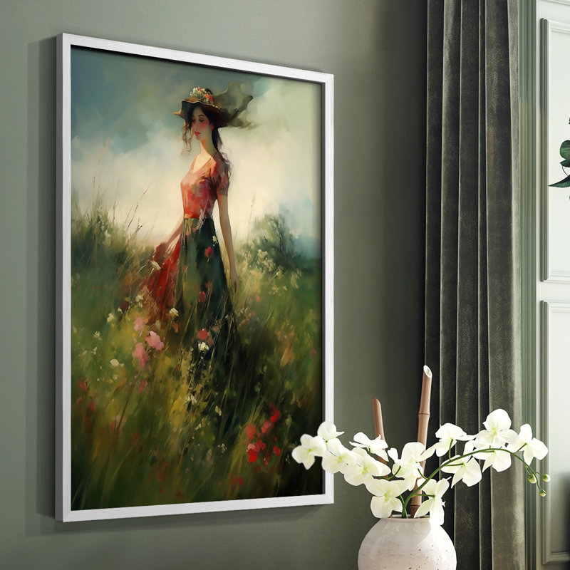 WOMEN Series CCCCXII - reproduction encadrée de qualité supérieure - prête à être accrochée - aucun clou requis, Blanc
