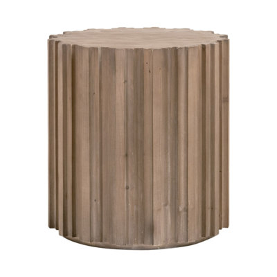 Table de bout ronde en bois Roma