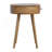 Nordic Circular Shaped Bedside, 1-Drawer, Oak-581666234