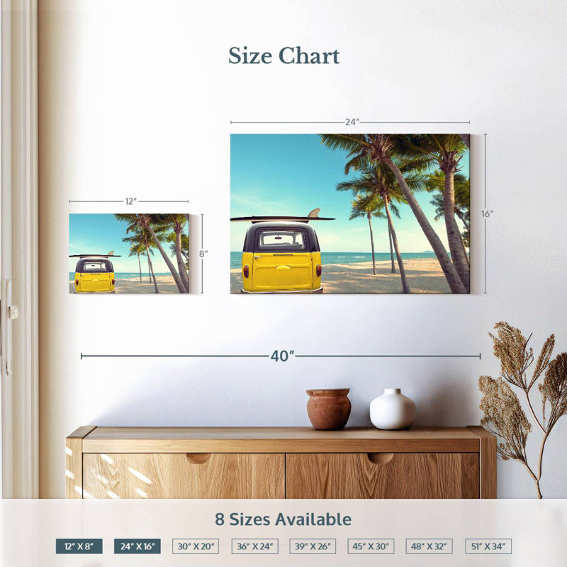 Senne Beach Surf Van, 16" H x 24" W