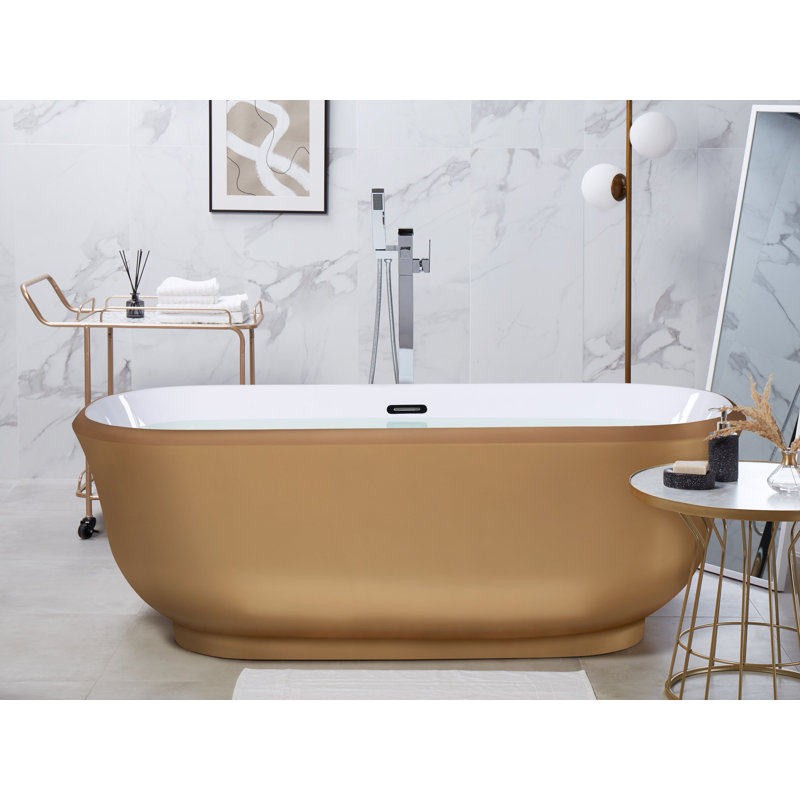 Bolduc 1700mm x 770mm Soaking Acrylic Bathtub, Gold