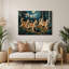Chiens «Lundehund» en métal bleu, art mural-244628613