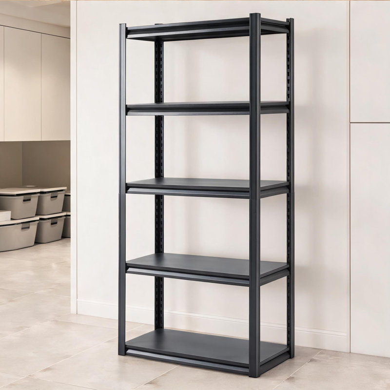 Étagère de rangement à 5 niveaux en acier au carbone noir Garage Storage Classic pour l'organisation du sous-sol et de l'entrepôt P 18 po x l 32 po x H 72 po