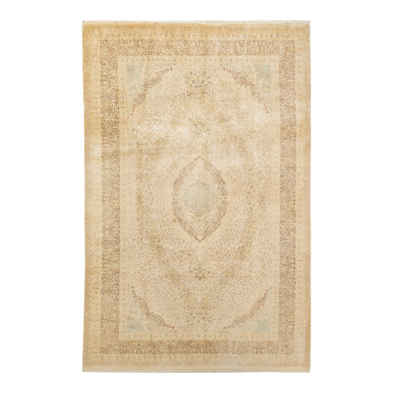 Tapis unique en laine noué à la main 6 pi 2 po x 9 pi nouvel âge Keenan