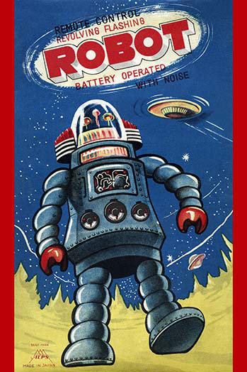 " Remote Control Revolving Flashing Robot "
