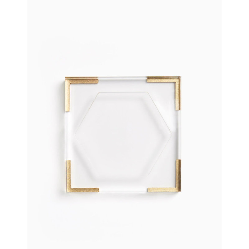 Acrylic Decorative Tray, Rectangle, 1" H x 5.43" W x 3.13" D