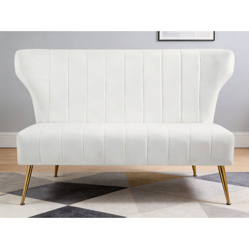 Vardell Fabric 48'' Reception Loveseat, Fuschsia