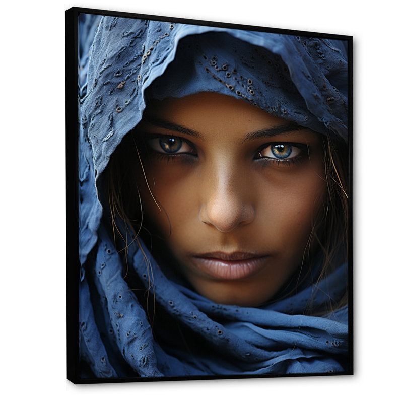 Thynne African Tribes Sahara touareg II sur toile, H 40 po x l 30 po x P 1,5 po, Cadre flottant noir