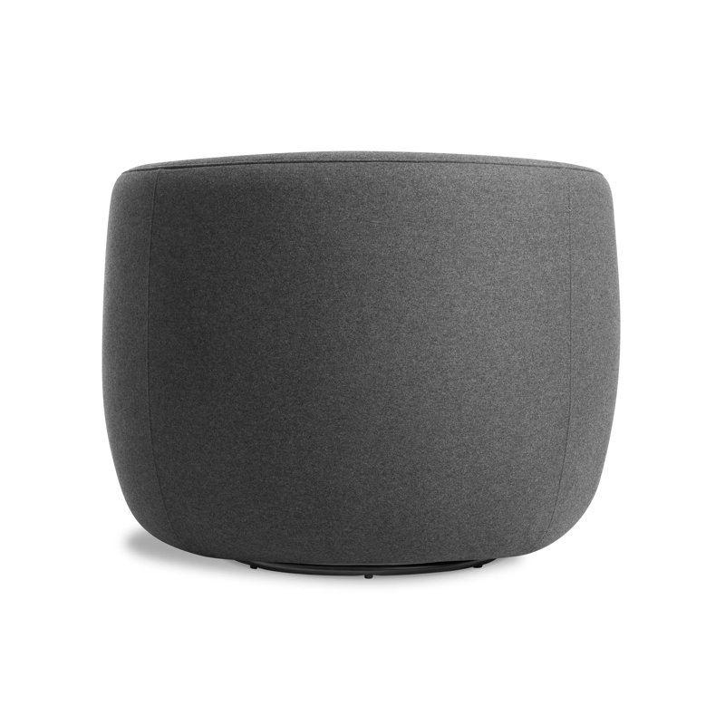 Council Swivel Barrel Chair, Gabro Gray Wool