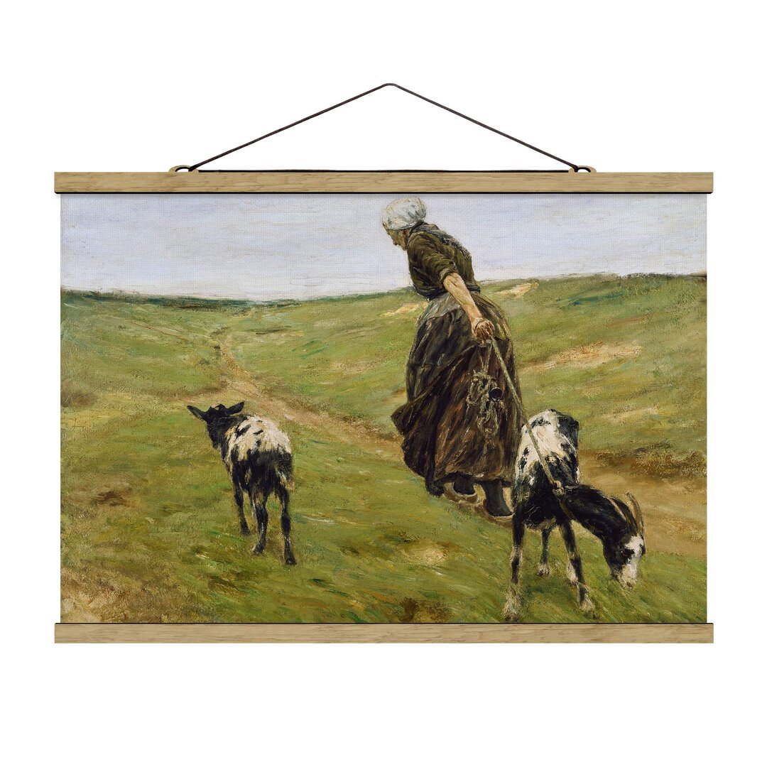 Stoffbild Woman with Goats von Max Liebermann