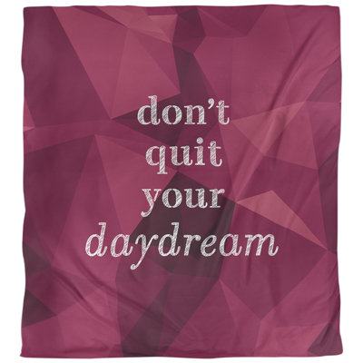Housse de couette simple ne pas quitter votre daydream quoted