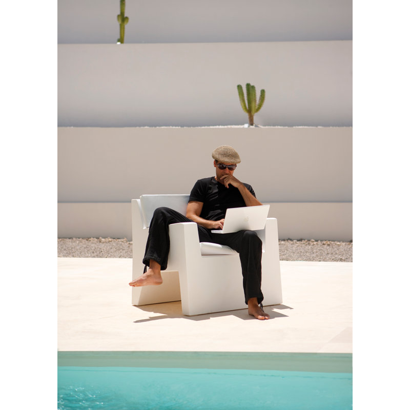 Jut Patio Chair, Ecru