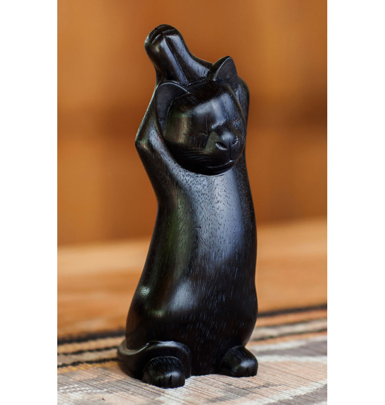 Figurine en bois pour chat stretch