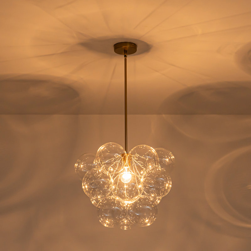 1-light Bubble Chandelier, Transparent