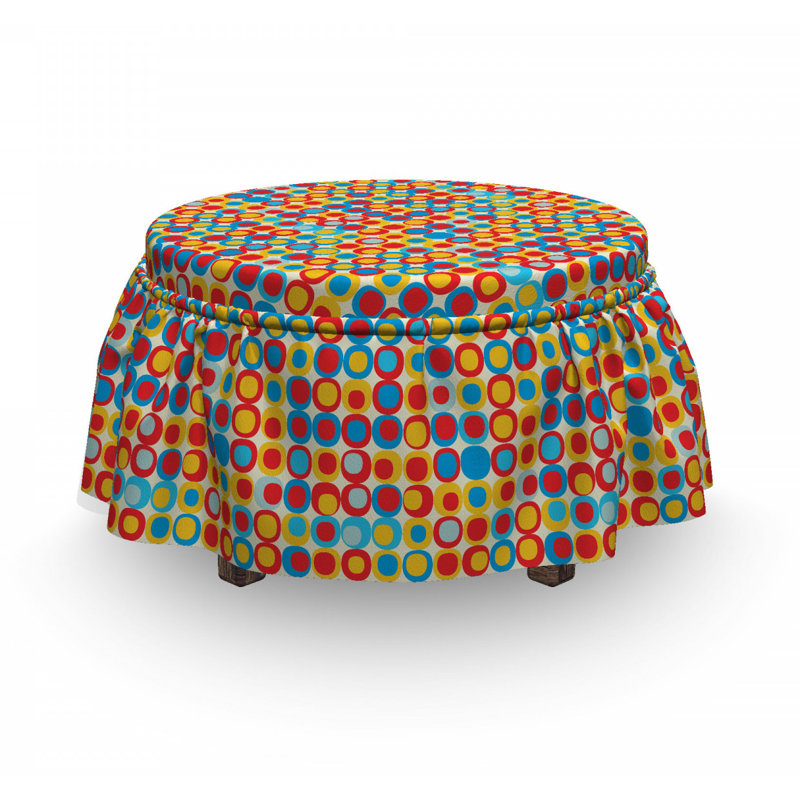 Housse pour repose-pieds des cercles pop art