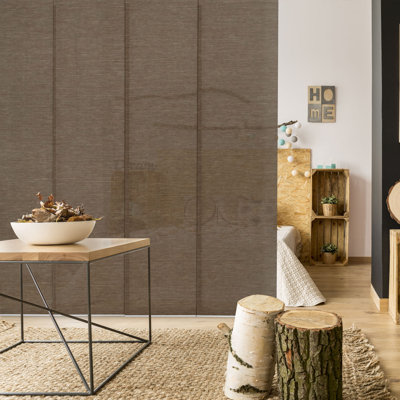 Sharmaine Traditionally-Woven Semi-Sheer Almond Vertical Blind