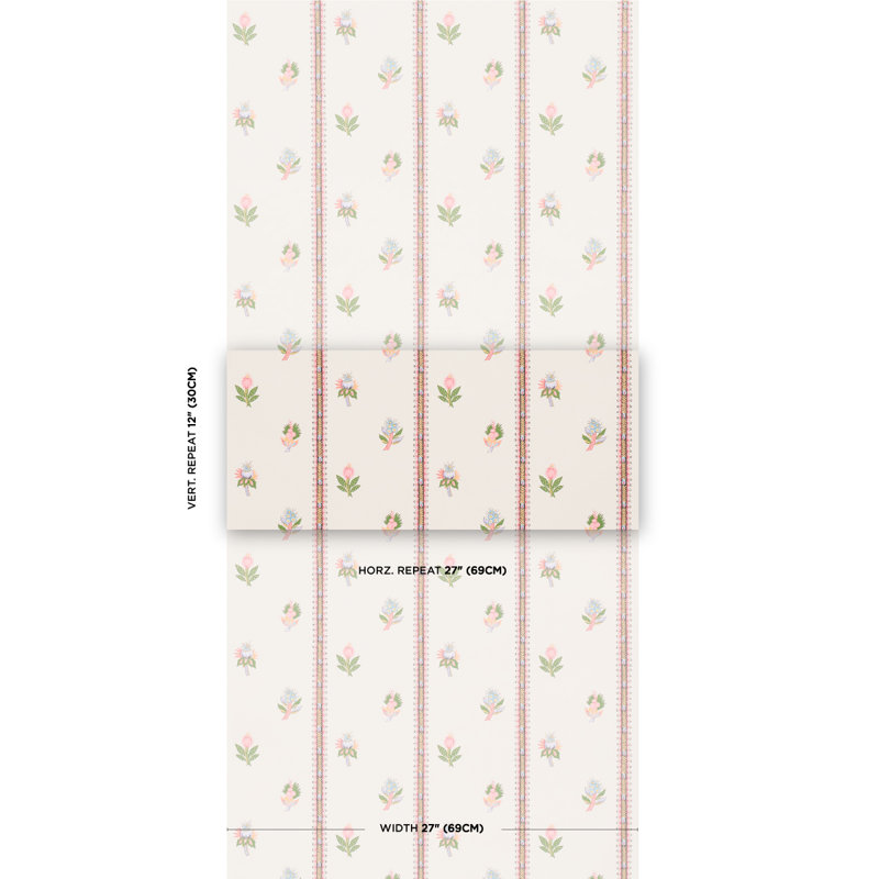 Les Fleurs Exotiques Wallpaper, Antique Rose