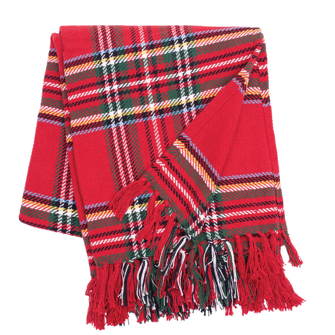 Arlington Plaid Woven Throw Blanket C&F Home