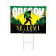 University of Oregon Yard Sign, Bigfoot