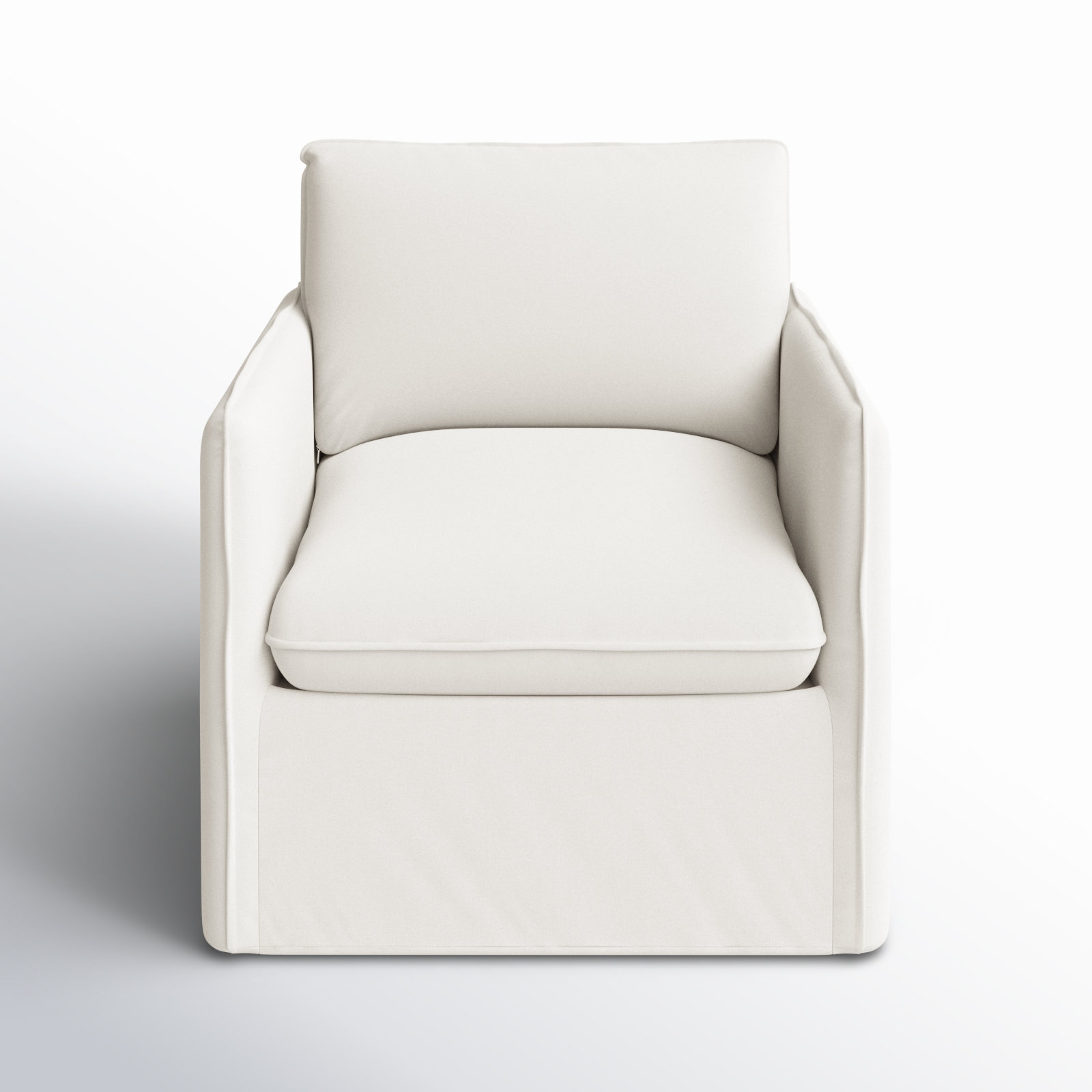 Bellatrix Slipcovered Armchair, Bayou Off White Canvas