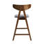 Tabouret de comptoir (2) - Tabouret gris foncé, 2 tabourets en bois d'hévéa