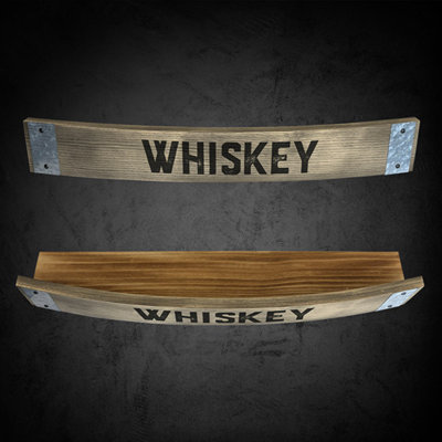 Tablette de baril de whisky - présentoir mural en bois de whisky, étagères de baril de chêne - cadeaux pour whisky