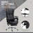 Vinsetto Microfiber Office Chair, High Back Computer Chair With 6 Point Massage, Heat, Adjustable Height And Retractable Footrest