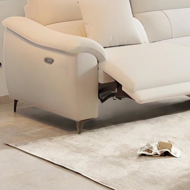 Canapé électrique de style crème, 3, H 35,43 po x l 110,23 po x P 38,97 po