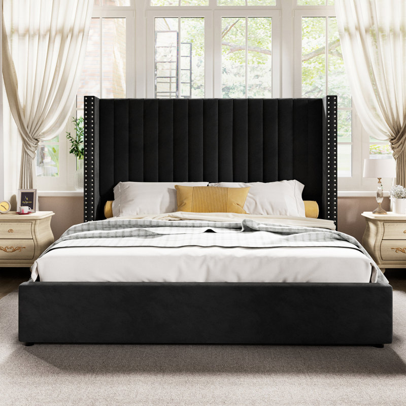 Lit escamotable avec rangement pour grand lit Olivea, Noir